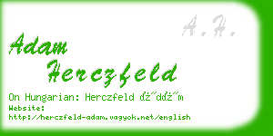adam herczfeld business card